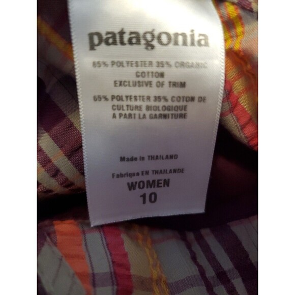 Patagonia Dress Plaid Madras Seersucker Netty Dress Size 10 90s Y2K - Picture 13 of 15